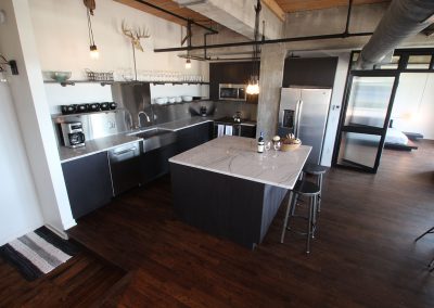 Kitchen with granite kitchen countertops, Des Moines, IA